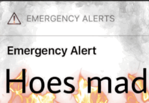 Emergency Alert Hoes Mad GIF