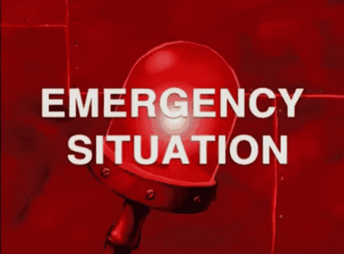 Emergency Situation Sign With Red Light GIF