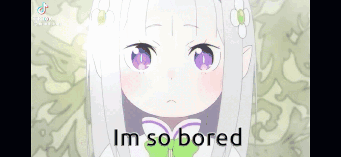 Emilia From Re Zero Looking Bored GIF