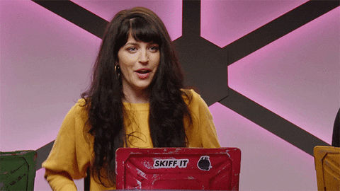 Emily Axford Pretends Run To Skiff It GIF