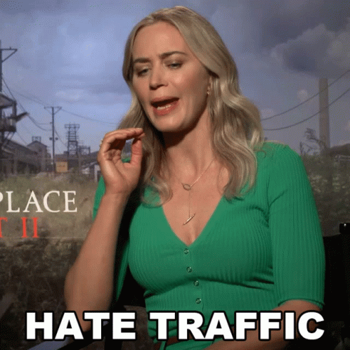 Emily Blunt Hates Traffic GIF