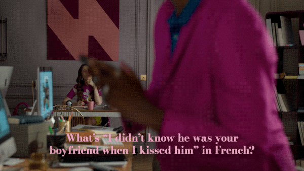 Emily In Paris Asked French Translation GIF