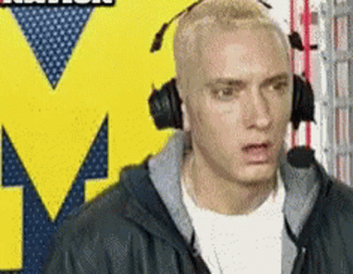 Eminem Confused High Face GIF