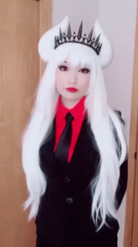 Emiru Helltaker Cosplay Smiling Wickedly GIF