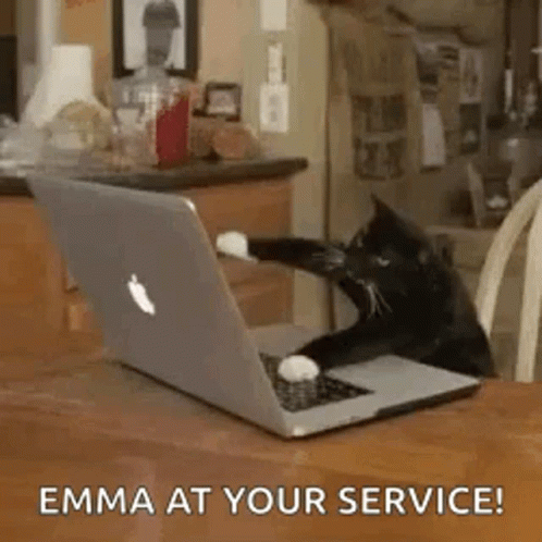Emma At Your Service Typing GIF