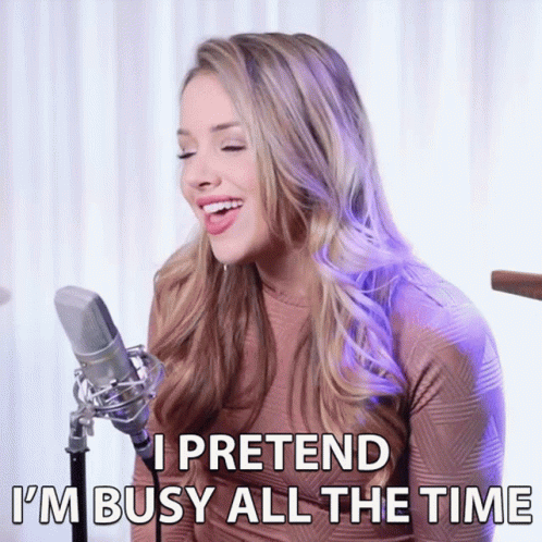 Emma Heesters Pretending To Work Busy GIF