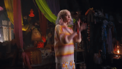 Emma Myers Doing Wednesday Dancing Moves GIF