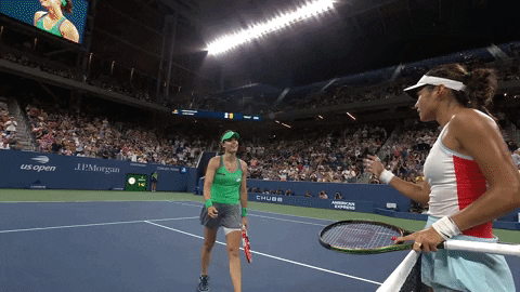 Emma Raducanu Aliz Cornet Handshake GIF