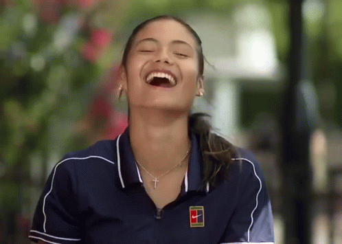 Emma Raducanu Interview Laugh GIF