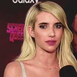 Emma Roberts Hair Flip GIF