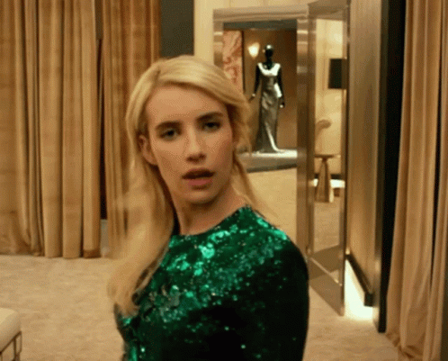 Emma Roberts Sequin Cocktail Dress GIF