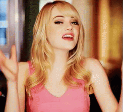 Emma Stone Awkward Cheer GIF