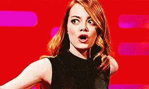 Startled Emma Stone Shocked Reaction GIF