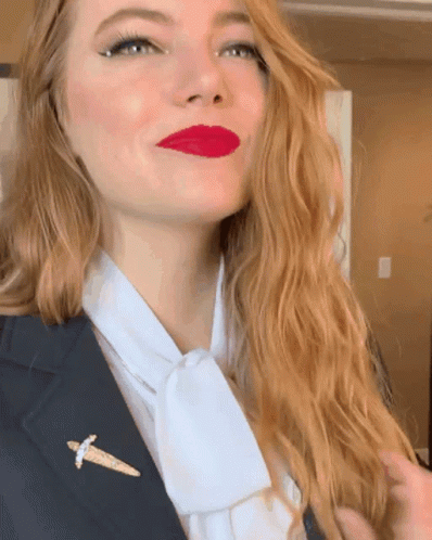 Gorgeous Emma Stone Sweet Smile GIF