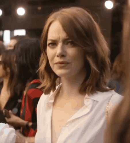 Emma Stone Waving Hello GIF