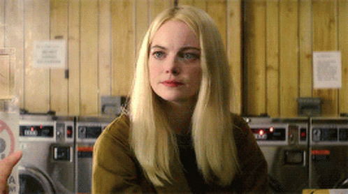 Emma Stone Intense Look GIF