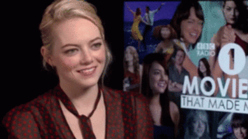 Stunning Emma Stone Finger Gun GIF