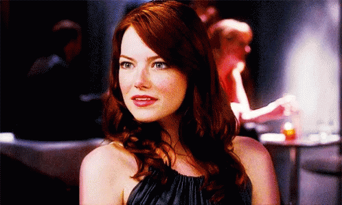 Confused Emma Stone Curious Gaze GIF