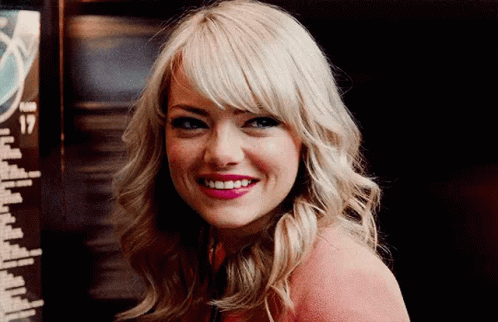 Emma Stone Nervous Smile GIF
