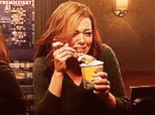 Desperate Emma Stone Eating Ice Cream GIF