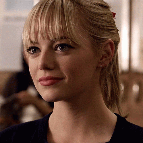 Emma Stone Timid Smile GIF
