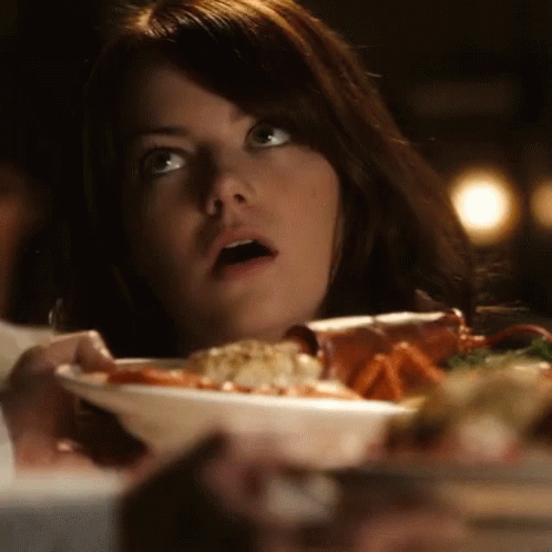 Emma Stone Wacky Facial Expression GIF