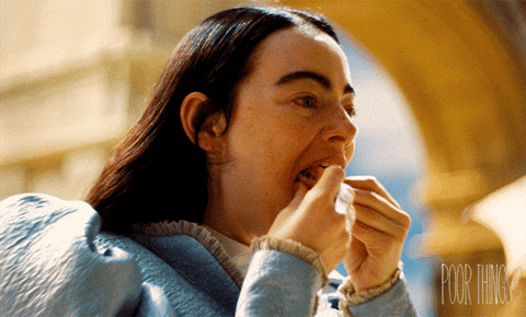 Emma Stone Eat Swallow Food GIF