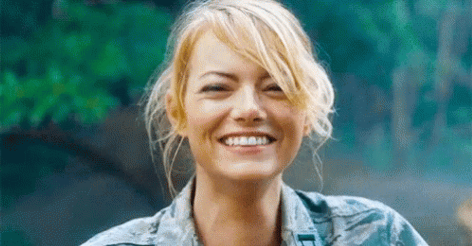 Emma Stone Hiding Her Face GIF