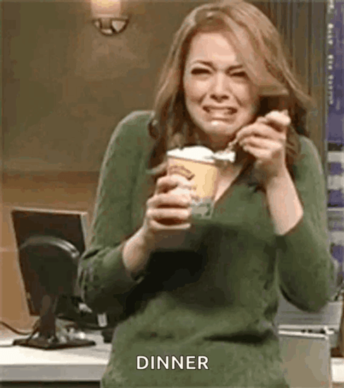 Emma Stone Sadness Dining Alone GIF