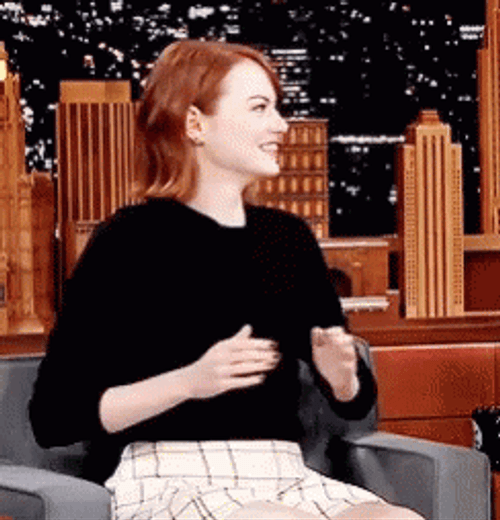 Emma Stone Two Thumbs Up GIF