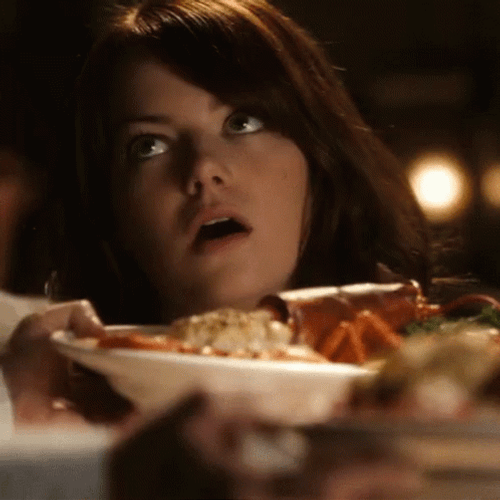 Emma Stone Wacky Facial Expression GIF