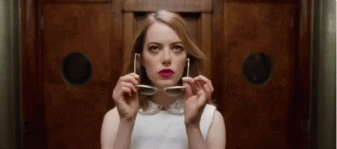 Emma Stone Wearing Sunglasses GIF