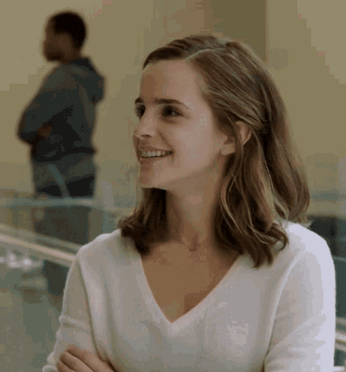 Emma Watson Delightfully Smiling GIF