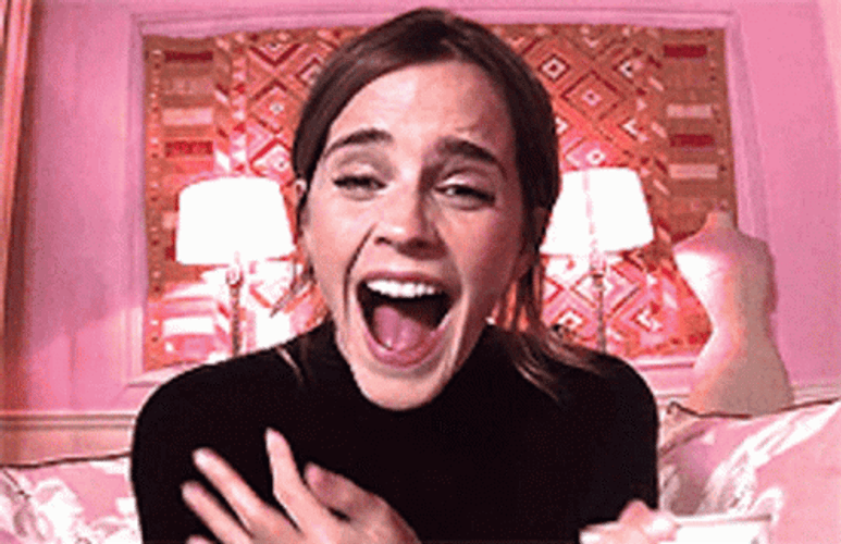 Emma Watson Laughing GIF
