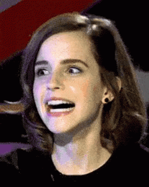 Emma Watson Nervously Smiling GIF