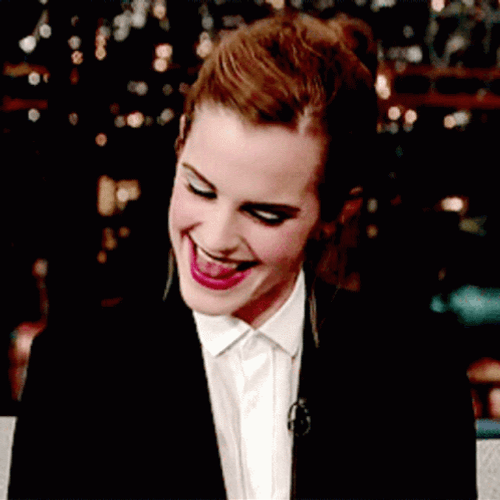 Emma Watson Sticking Tongue GIF