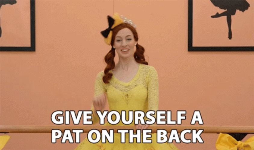 Emma Wickens Give Yourself A Pat On The Back GIF