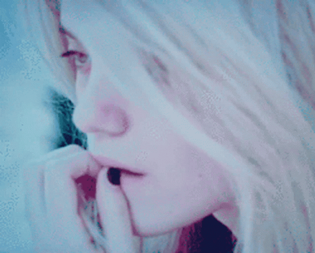 Emo Girl Nail Biter GIF