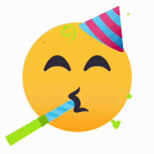 Emoji Birthday Blow Animated Celebration GIF