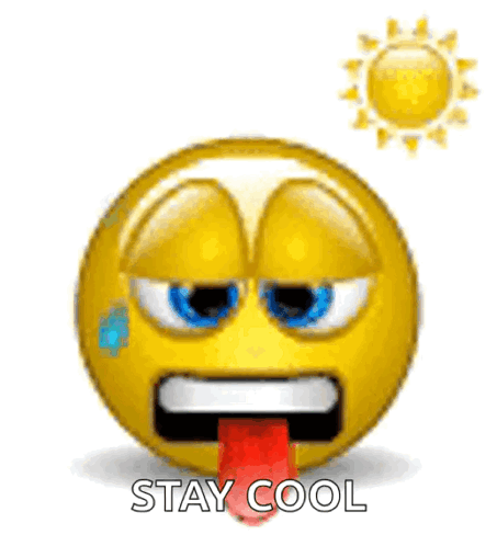 Emoji Staying Cool On Hot Days GIF