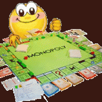 Emoji With Monopoly Money And Board GIF