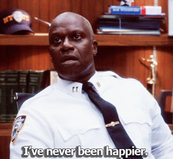 Emotional Captain Ray Holt Happier GIF