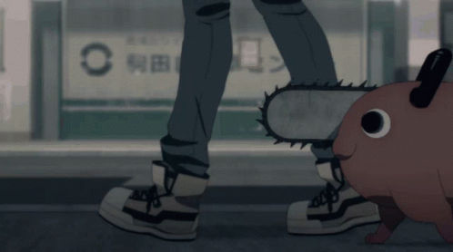 Emotional Chainsaw Man Pochita Walking GIF