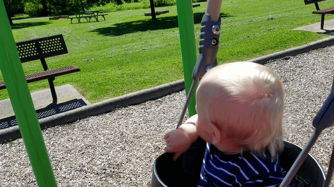 Emotional Happy Baby Swing GIF