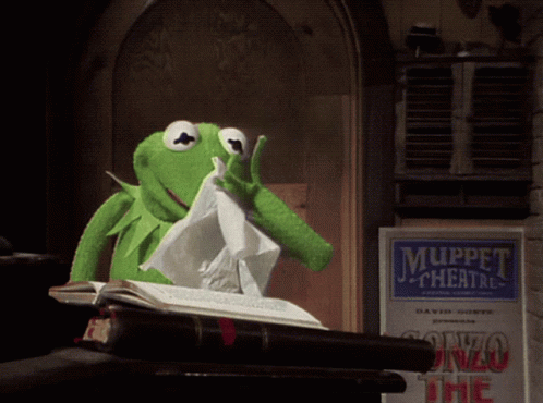 Emotional Kermit Beaker Muppets GIF