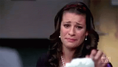 Emotional Leah Michele Glee GIF