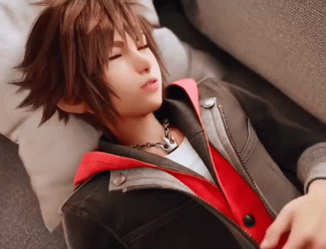 Emotional Sora Contemplating Kingdom Hearts GIF