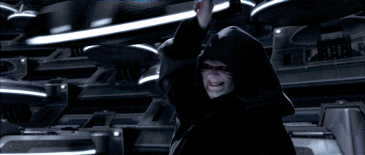 Emperor Palpatine Star Wars Angry Throwing Things GIF