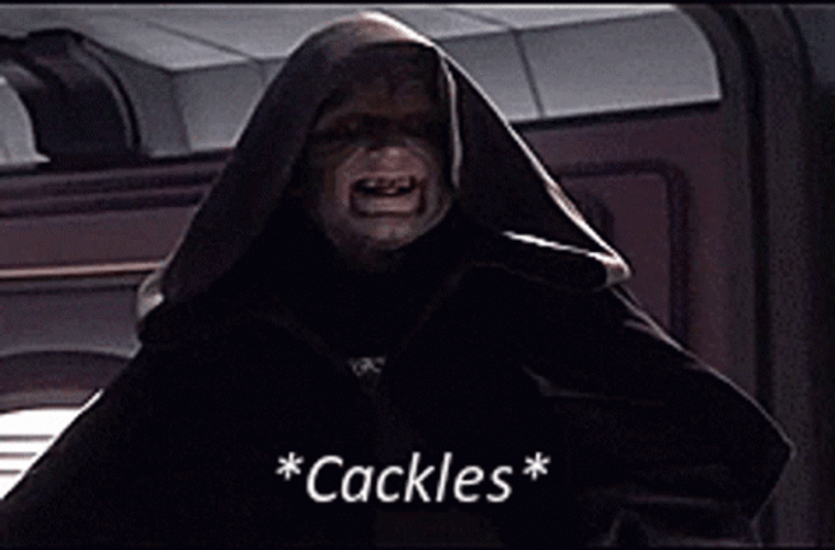 Emperor Palpatine Star Wars Cackle Laughing GIF