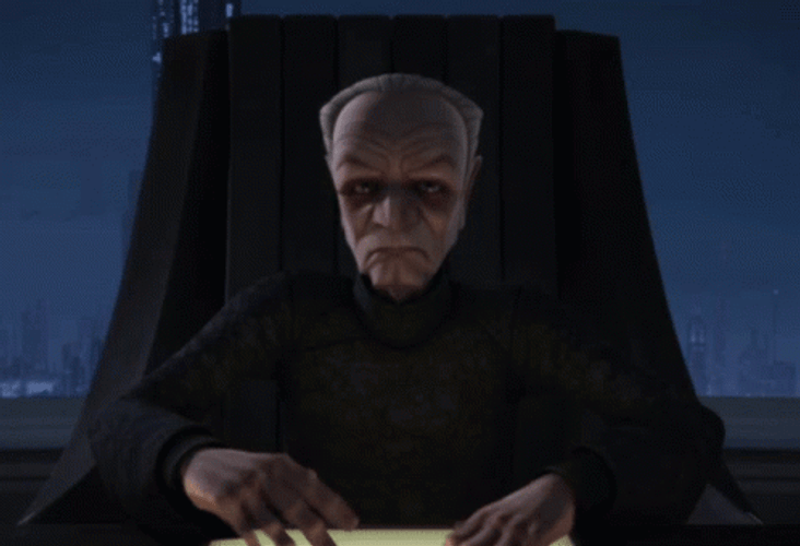 Emperor Palpatine Star Wars Evil Thinking Stare GIF
